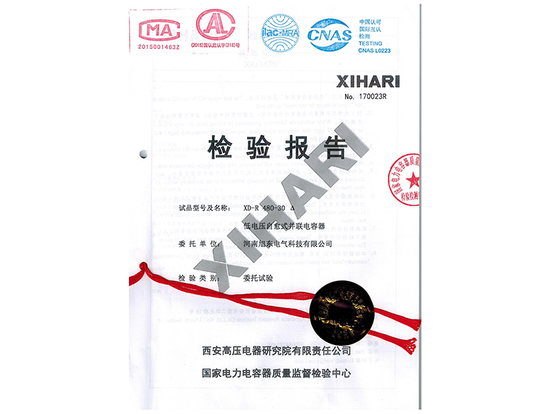 XDR电容检验报告
